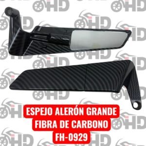 espejo aleron grande fibra de carbono